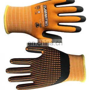 Black Nylon Liner Purple Foam Nitrile Coated Garden Glove For Women thumbnail-4