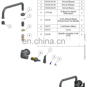 Pantry Faucet With Single Hole Base Wall Mount Swing Nozzle Length 6