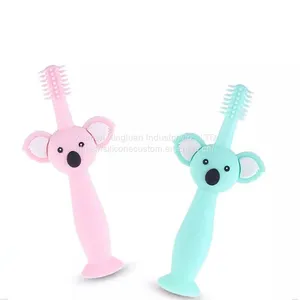 Wholesale Soft Silicone Training Toothbrush Silicone Koala Teether Baby Care Teething Brush thumbnail-2