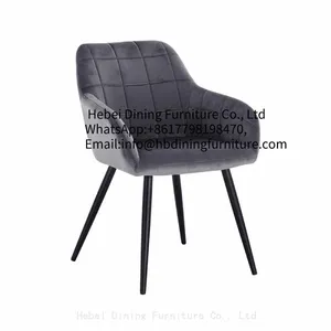 Dining Furniture Modern Elegant Dining Chairs Nordic Colourful Dining Chair With Metal Legs Velvet Dining Chairs thumbnail-3