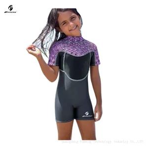 Kids Wetsuit Cute Surfing Suit for Tropical Climates Back Zip Swimsuit Neoprene Surfing Wear thumbnail-3