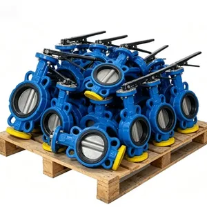JIS F7480 Wafer Butterfly Valve With Handle, for Marine, Water Treatment & HVAC thumbnail-1
