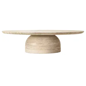 Luxury Living Room Set Round Marble Stone Coffee Tea Table for Hotel & Home thumbnail-4
