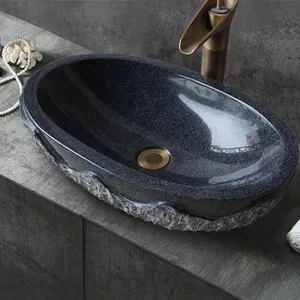 Custom Stone Cheap Sanitary Vessel Sink Wash Basin Marble Stone Bathroom Vanity Basin Toilet Sink for Bathroom Hotels thumbnail-1