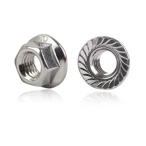 Metric Hex Flange Nuts DIN 6923 Stainless Steel Hex Flanged Nut M3 M4 M5 M6 M8 M10 M12 thumbnail-4