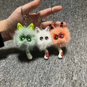 Star Eye Cat Pom Pom Keychain thumbnail-5