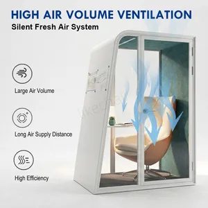 Irregular Shaped Single Office Pods for Open Workplace Multi Layer Acoustic Cabin With Silent Ventilation thumbnail-4