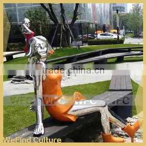 Metal Stainless Steel Welded Figure Sculptures for Plaza thumbnail-4
