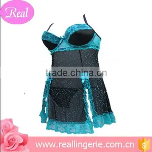 The Fashion Blue/pink Black Lingerie / Babydoll/thin G-string thumbnail-2