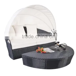 Wholesale Furniture Daybed Unique Design Sofa Garden Rattan Lounge Bed thumbnail-4