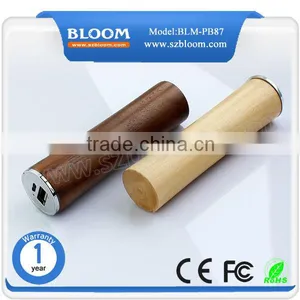 Tube Unique Handy Charger 2600mah ,wholesale Wood Power Bank Gift thumbnail-3