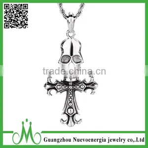Men Cross Necklace Popular Jewelry Design High Quality Stainless Steel Skull Necklace Supplier's Choice thumbnail-1