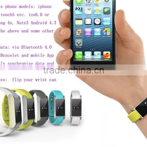 i6 Bluetooth 4.0 Wristband Health Bracelet Ring Smart Watch Sports Sleep Pedometer Recorder Smartwatch for Iphone IOS Android Ph thumbnail-2