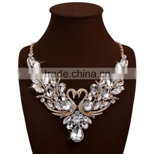 Fashion Summer Luxury Swan Beautiful OL Delicate Noble Pendant Necklace Women Collier Choker Collar Jewelry thumbnail-6