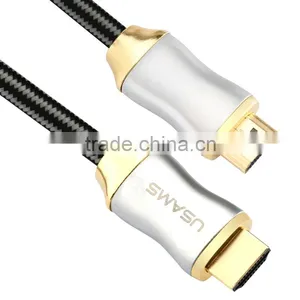 USAMS SJ503 High-Definition Multimedia Interface Cable For Family Cinema/Speaker/PS3 2M Metal Nylon Weave Connection Flat Cable thumbnail-3