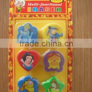 2015 6pcs Shaped Cartoon Eraser thumbnail-1