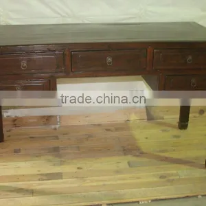 Reproduction Antique Study Table/ Console Table in Living Room thumbnail-1