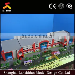 Acrylic , Plastic 3D Architectural Scale Model Miniature Commercial House Model thumbnail-1