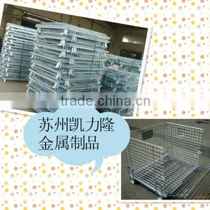 Folding Steel Storage Cage/wire Container thumbnail-1