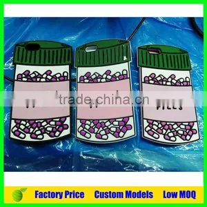 Custom Chill Pills 3d Silicone Mobile Phone Case Cover Iph 5s 6 6plus Cell Phone Back Cover Case Quality Choice thumbnail-1