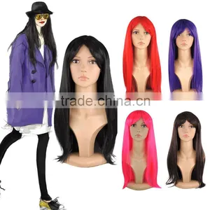WOMENS LADIES LONG STRAIGHT FANCY DRESS FULL HAIR CLIP WIG COSTUME COSPLAY PART W374 thumbnail-1