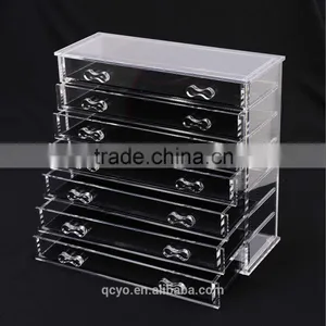 7 Tier Fine Clear Acrylic Storage Boxes Drawers for Daily Life thumbnail-1