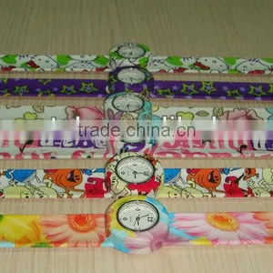 Promotion Gifts Silicone Slap Watch Kids Silicon Wristband Slap Watch Full Printed Oem Design Children Slap Watch for Promotion thumbnail-4