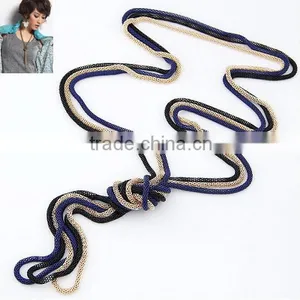 2016 New Design Triple Colors Round Chain Necklaces thumbnail-2