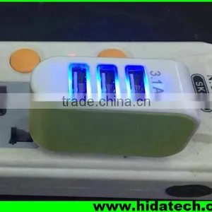 Wholesale Usb Multi Wall Charger 3 Usb Charger for Mobile Phone Tablet pc thumbnail-1