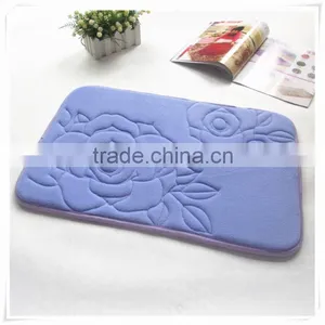 Solid Microfiber Memory Foam Bath Mat / Bath Rug/Memory Foam Bath Mat_ Qinyi thumbnail-1