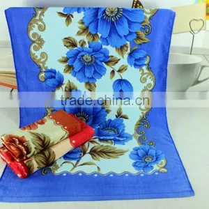 China Supply Custom Print Towels Bath Flowers 100% Cotton thumbnail-2