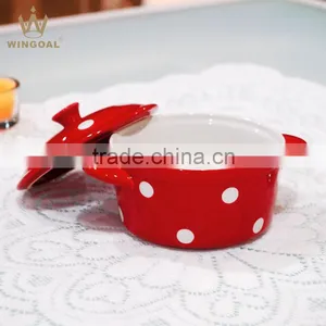 Ceramic Mini Casserole With Lid thumbnail-1