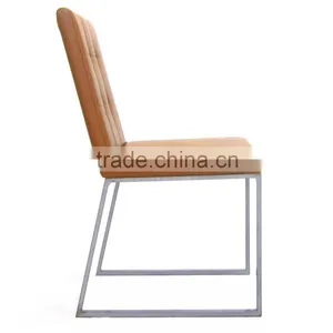 Silver Painting Metal Leg Dining Room Chair thumbnail-2
