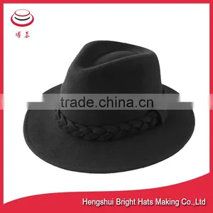 Fashion Wool Felt Fedora Hat for Men and Women thumbnail-1
