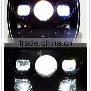 5x7 Rectangular Projector LED Headlight Sealed Beam Replacement With CRE-E Chips for Truck Motorcycle thumbnail-5