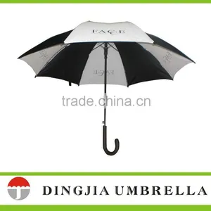 Black Red Polyester Layer Straight Umbrella Frber Frame thumbnail-4