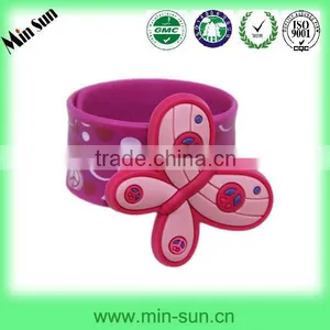 Butterfly Design Colorful Hot-selling Silicone Slpa Bracelet / Wristband With Printing/debosses Logo thumbnail-1