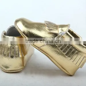Popular All Market 100% Sheep Leather Fringes Baby Moccs thumbnail-5