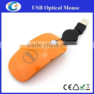 Lighting up Custom Logo Slim Mouse With Cable thumbnail-5