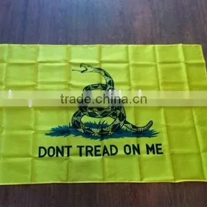 Yellow Binding Screen Printed Decorative Flags With Grommets thumbnail-2