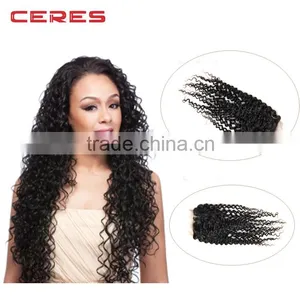 Good Quality Virgin Malaysian Curly Hair Closure Piece thumbnail-1