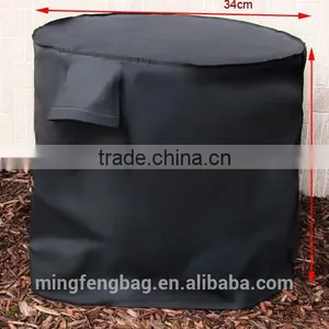 Heavy Duty Round Air Conditioner Cover, Black White, 34 X 30 Inch thumbnail-2