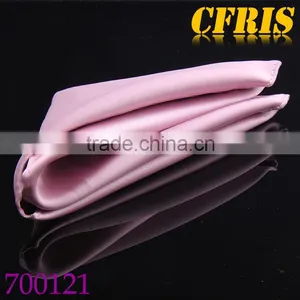 Pure Pink Color,25*25cm Polyester Pocket Square thumbnail-1