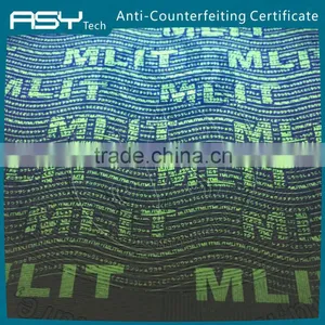 Invisible UV Fluorescent Security Certificate Printing thumbnail-2