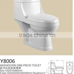 wc Toilet Bowl Ceramic One Piece Toilet Washdwon s Trap Cheap Price Toilet Large Quantity Chaozhou Manufacturer Y8006 thumbnail-1