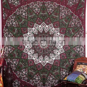 Bedspread Mandala Tapestry Wall Hanging Wall Tapestry Mandala Wholesale Indian Tapestry thumbnail-1