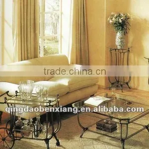 Iron Sofa for Parlor/2012 New Wrought Iron Couch and Tea Table thumbnail-1