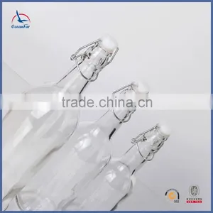 High Quality Set 3 Glass Beverage Bottles Wholesale Clear Glass Water Bottle thumbnail-5