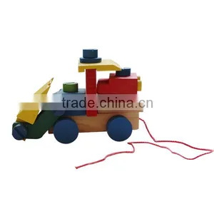 Colourful Wooden Toy Forklift thumbnail-1