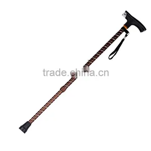 Aluminum Two Sections Ten Points Adjustable Telescopic Elder Old Man Walking Stick With Led Light thumbnail-4